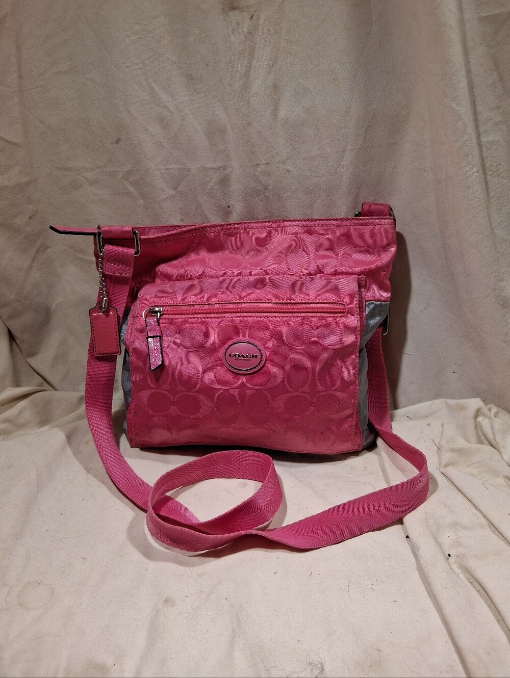 Coach signature lightweight nylon crossbody